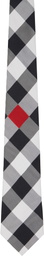 Comme des Garçons Homme Deux Black & White Silk Geometric Pattern Tie