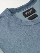 HOWLIN' - Fantasy Colour-Block Cotton-Blend Terry T-Shirt - Blue