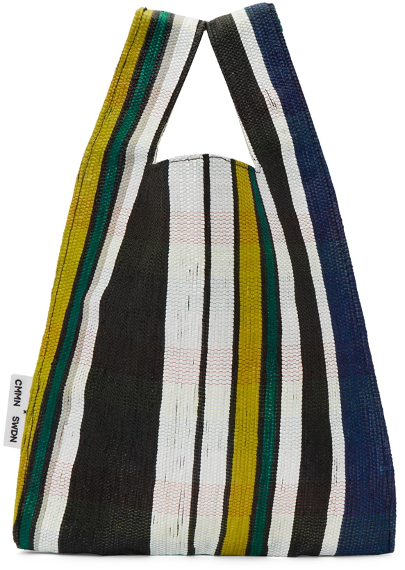 Photo: CMMN SWDN Green Casc8 Edition Striped Shopper Tote