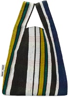 CMMN SWDN Green Casc8 Edition Striped Shopper Tote