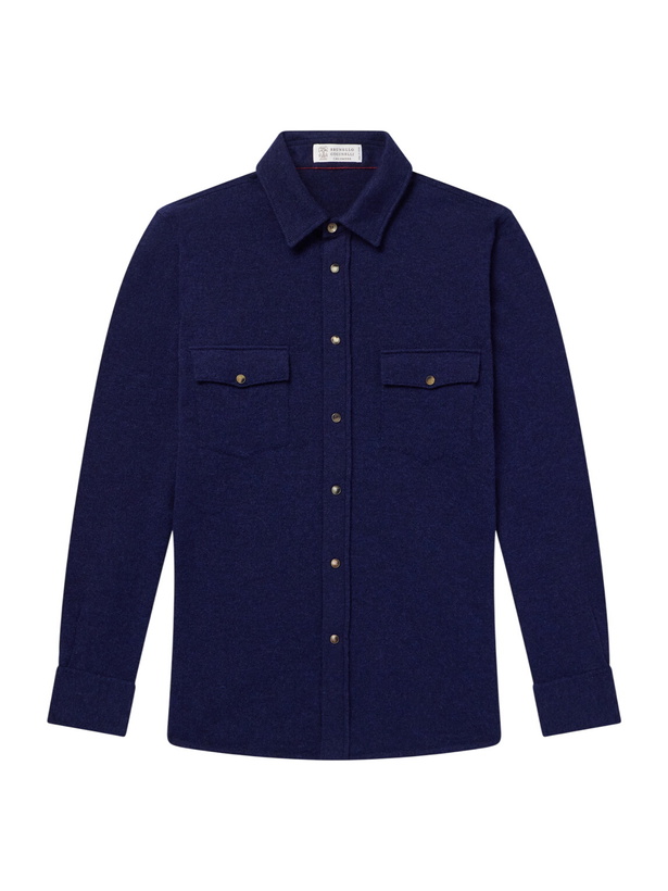 Photo: Brunello Cucinelli - Cashmere Shirt - Blue