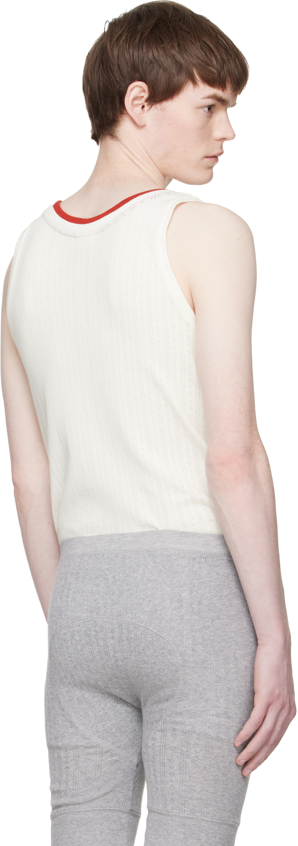 Dries Van Noten Off-White Pointelle Tank Top