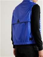 Moncler Grenoble - Ollon Logo-Appliquéd Quilted Glossed-Shell Down Gilet - Blue
