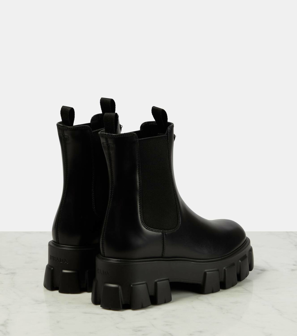 Prada Monolith leather Chelsea boots