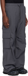 Juun.J Gray Nylon Light Cargo Pants