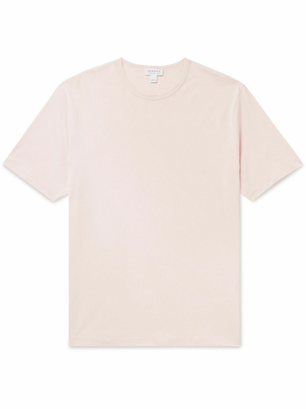 Photo: Sunspel - Slim-Fit Cotton-Jersey T-Shirt - Pink