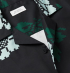 Saturdays NYC - Canty Rose Camp-Collar Printed Voile Shirt - Black