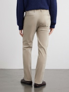 Massimo Alba - Winch Straight-Leg Cotton-Blend Twill Trousers - Neutrals