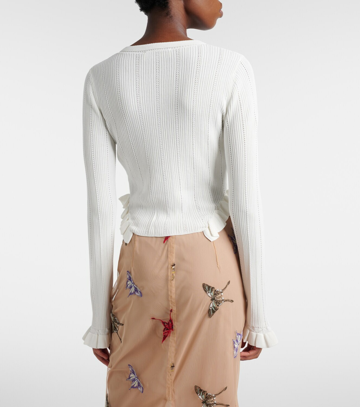 Blumarine Appliqué pointelle cardigan