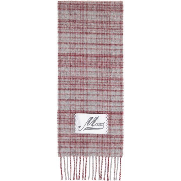 Photo: Marni Gray Wool Check Scarf
