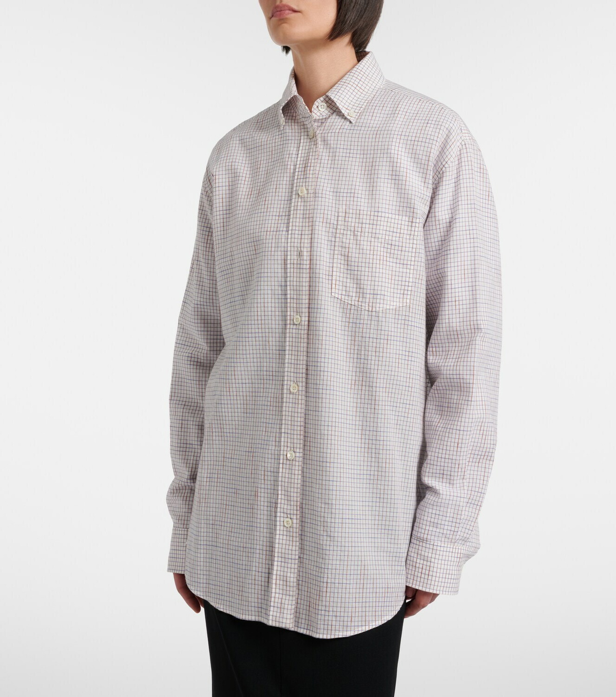 The Row Dalan checked cotton shirt