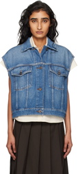 Weekend Max Mara Blue Mappa Denim Vest