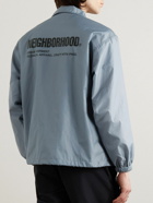 Neighborhood - Appliquéd Logo-Print Shell Coach Jacket - Blue