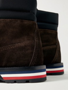 Moncler - Vancouver Shell-Trimmed Suede Hiking Boots - Brown