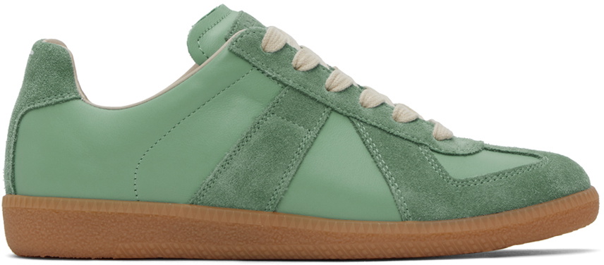 ★人気★【MAISON MARGIELA】★Calfskin Replica Sneakers Green Maison-Margiela-Featherlight-