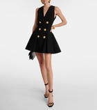 Balmain Pleated crêpe minidress