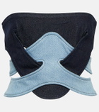 Dion Lee Strapless denim corset top