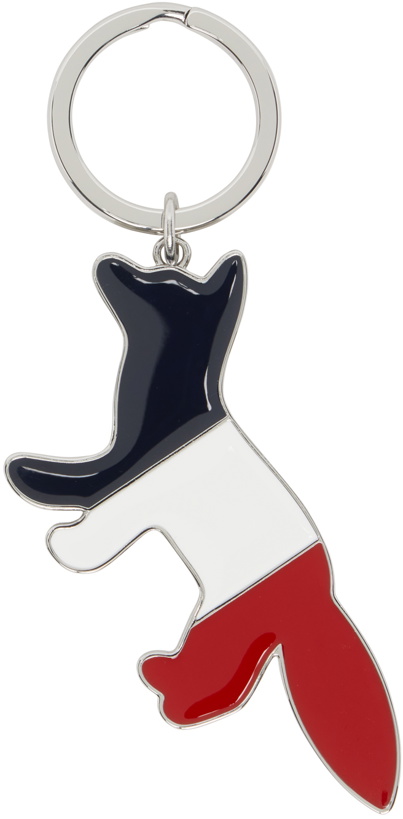 Photo: Maison Kitsuné Silver Tricolor Fox Keychain