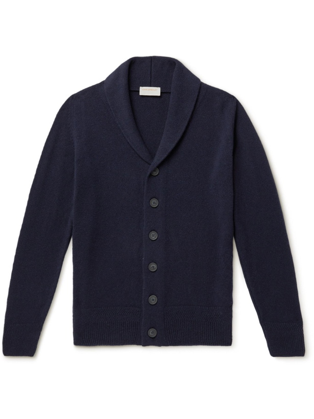 Photo: JOHN SMEDLEY - Cullen Recycled Cashmere and Merino Wool Cardigan - Blue