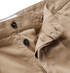 AMI - Pleated Cotton-Twill Bermuda Shorts - Brown