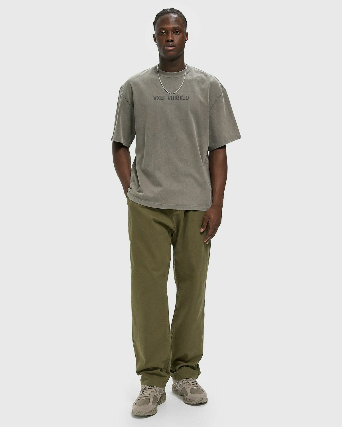 Axel Arigato Distort Tee Grey Mens Shortsleefe