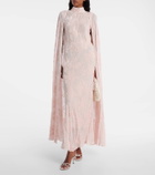 Rodarte Caped velvet devoré gown