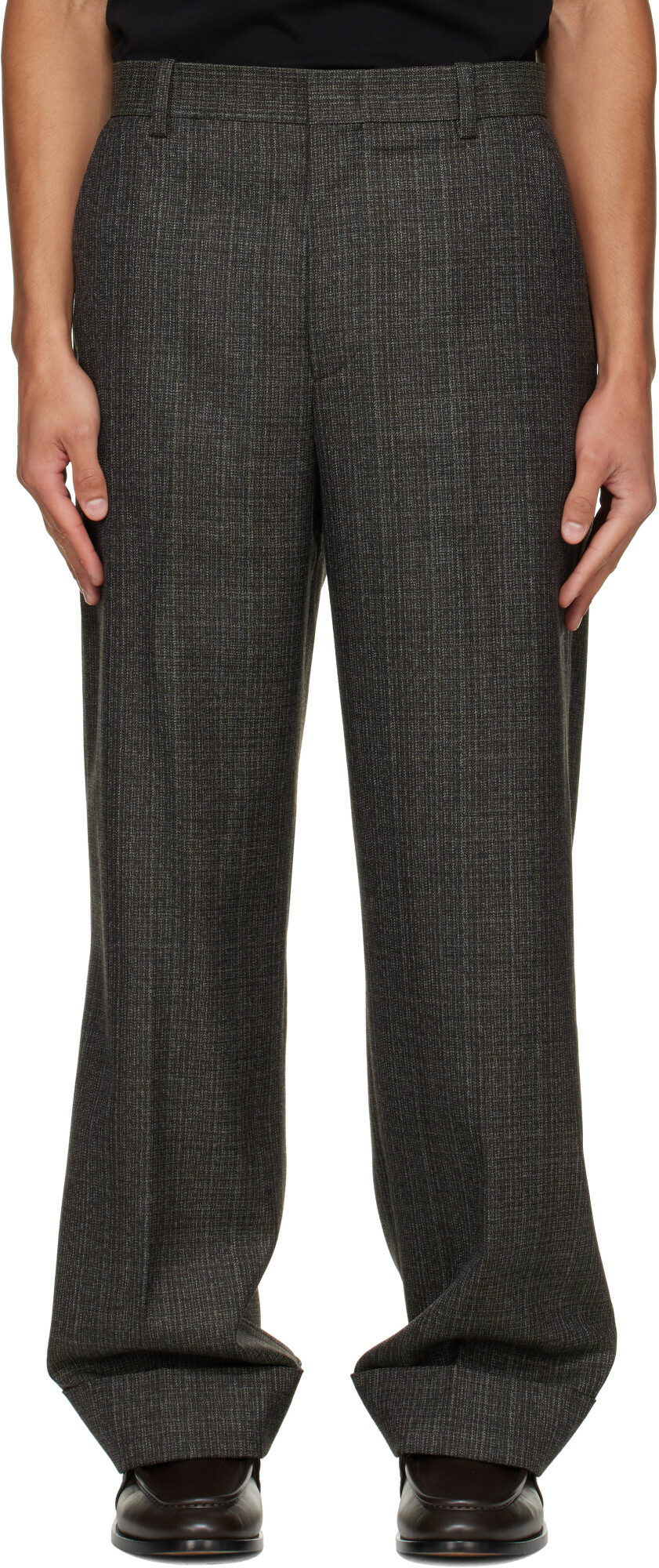 Solid Homme Brown Tweed Trousers