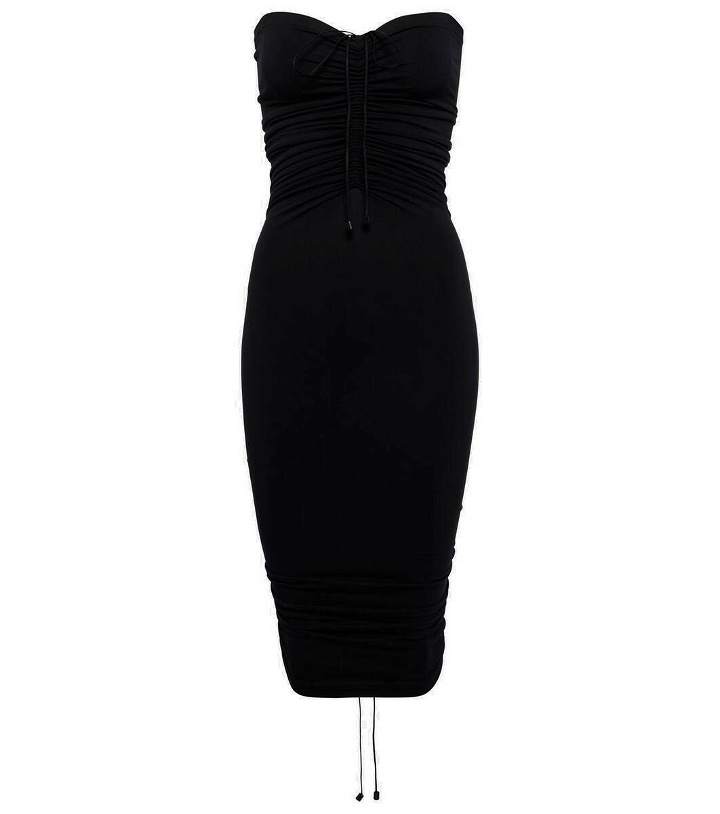 Photo: Wolford Fatal ruched strapless minidress