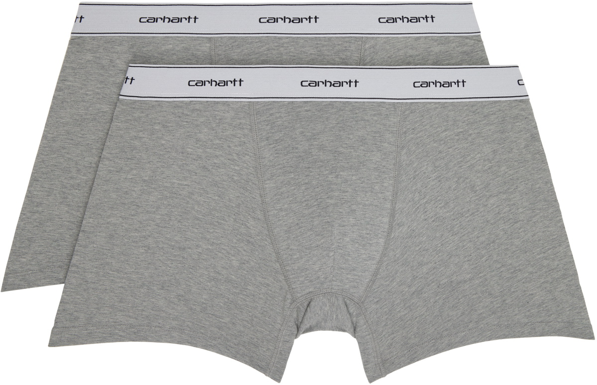 Carhartt Work In Progress Two-Pack Gray Cotton Boxers
