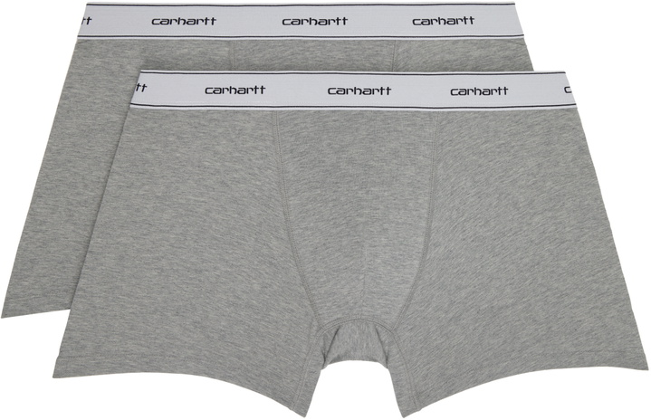 Photo: Carhartt Work In Progress Two-Pack Gray Cotton Boxers