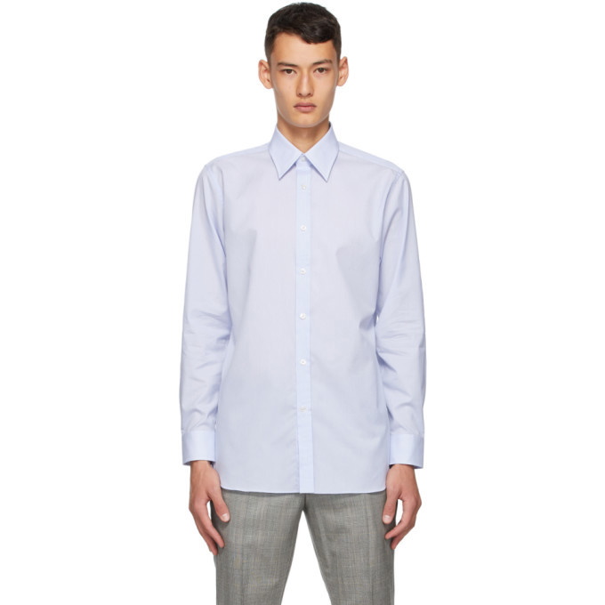 Photo: Dunhill Blue Formal Striped Shirt