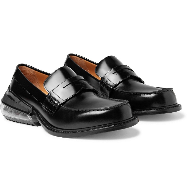 Photo: Maison Margiela - Polished-Leather Penny Loafers - Black