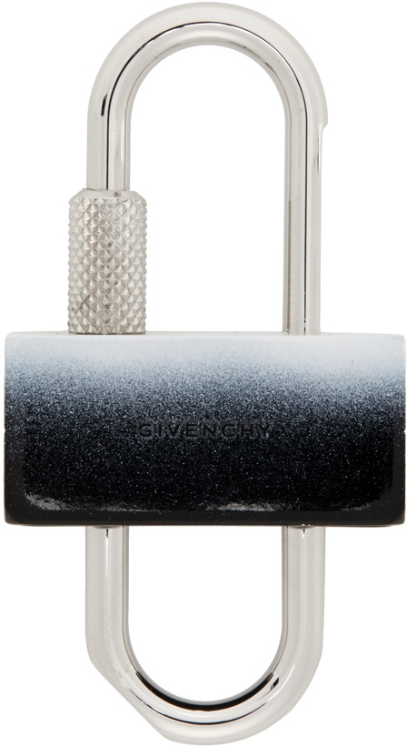 Photo: Givenchy Black & White U Padlock Keychain
