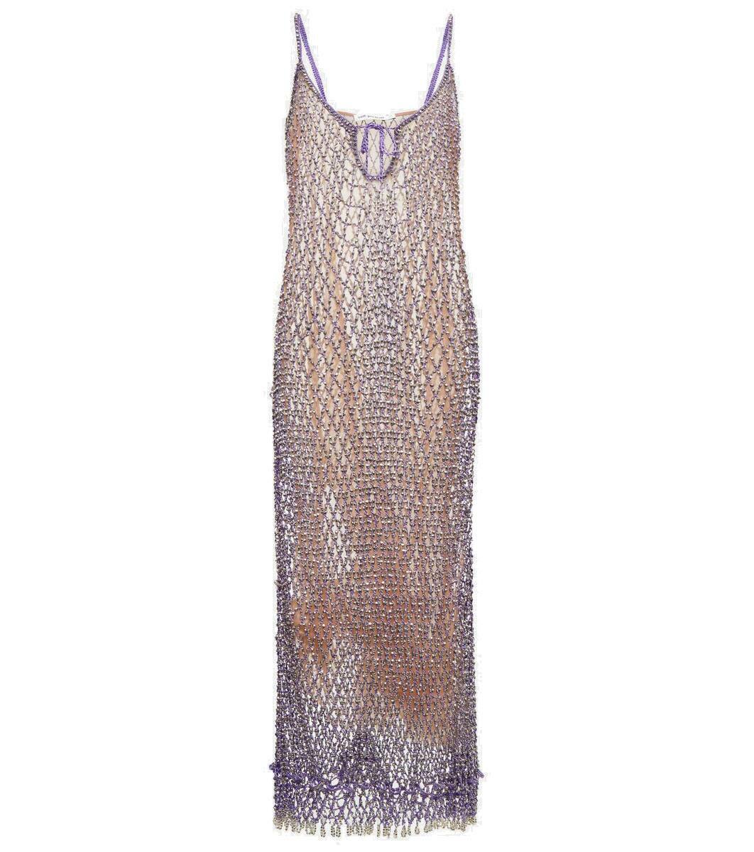 Self-Portrait Beaded fishnet midi dress Self-Portrait