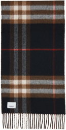 Burberry Brown & Black Contrast Scarf