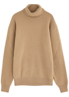 Herno Herringbone Wool Jumper Cream