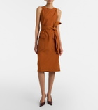 Saint Laurent Belted midi dress