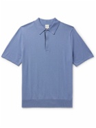 Paul Smith - Logo-Embroidered Organic Cotton Polo Shirt - Blue