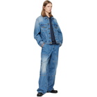 BALMAIN Blue Denim Carpenter Jeans