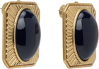 AREA Gold Gemstone Stud Earrings