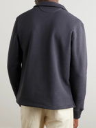 De Bonne Facture - Cotton-Jersey Half-Zip Sweatshirt - Gray