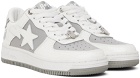 BAPE White & Gray STA #6 Sneakers