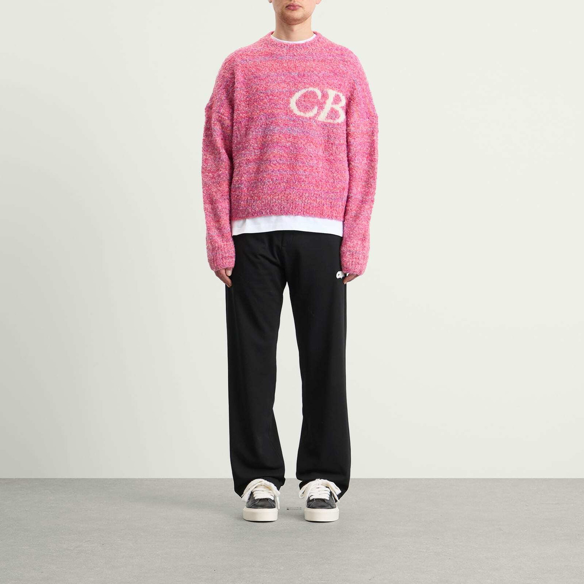 Cole Buxton Men's Boucle Logo Sweatshirt in Pink