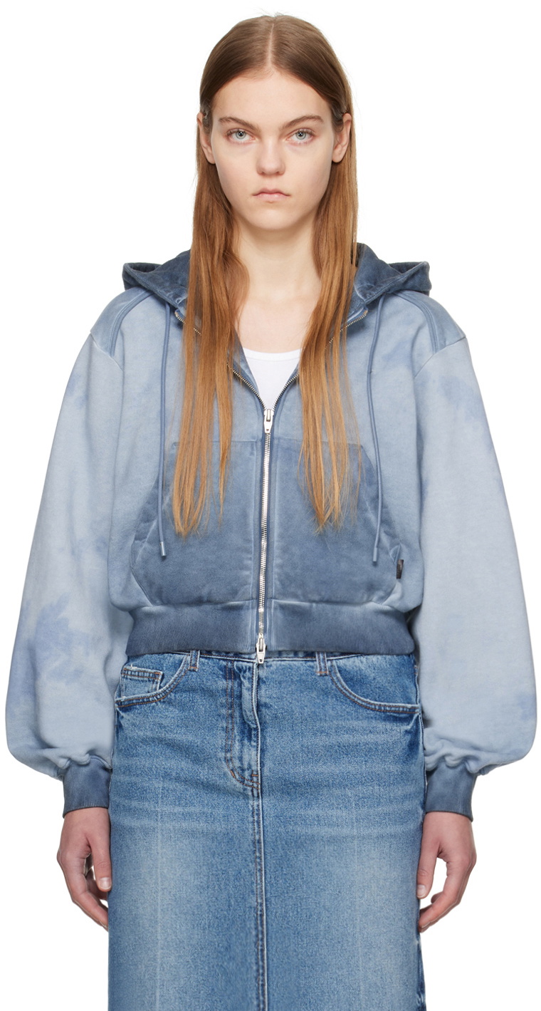 Juun.J Blue Tie-Dye Hoodie