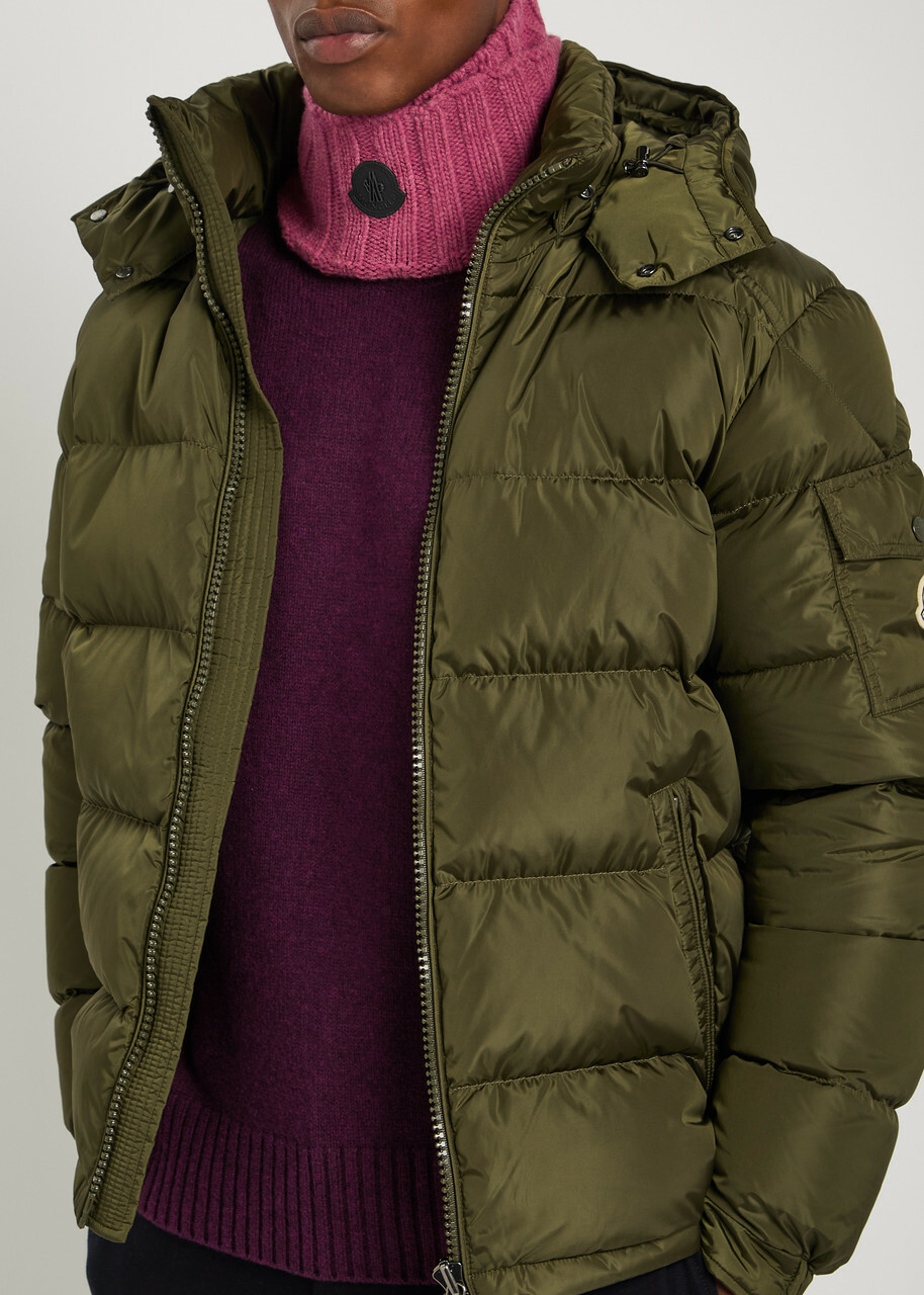 Moncler Logo-appliquéd Wool and Cashmere-blend Collar - Dark Pink - One Size