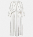 Loro Piana Henrietta striped linen maxi dress