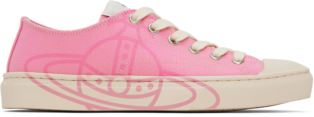 ★Vivienne Westwood★ LOW TOP SNEAKAERS PINK Vivienne Westwood Pink Low Top Plimsoll Sneakers Vivienne