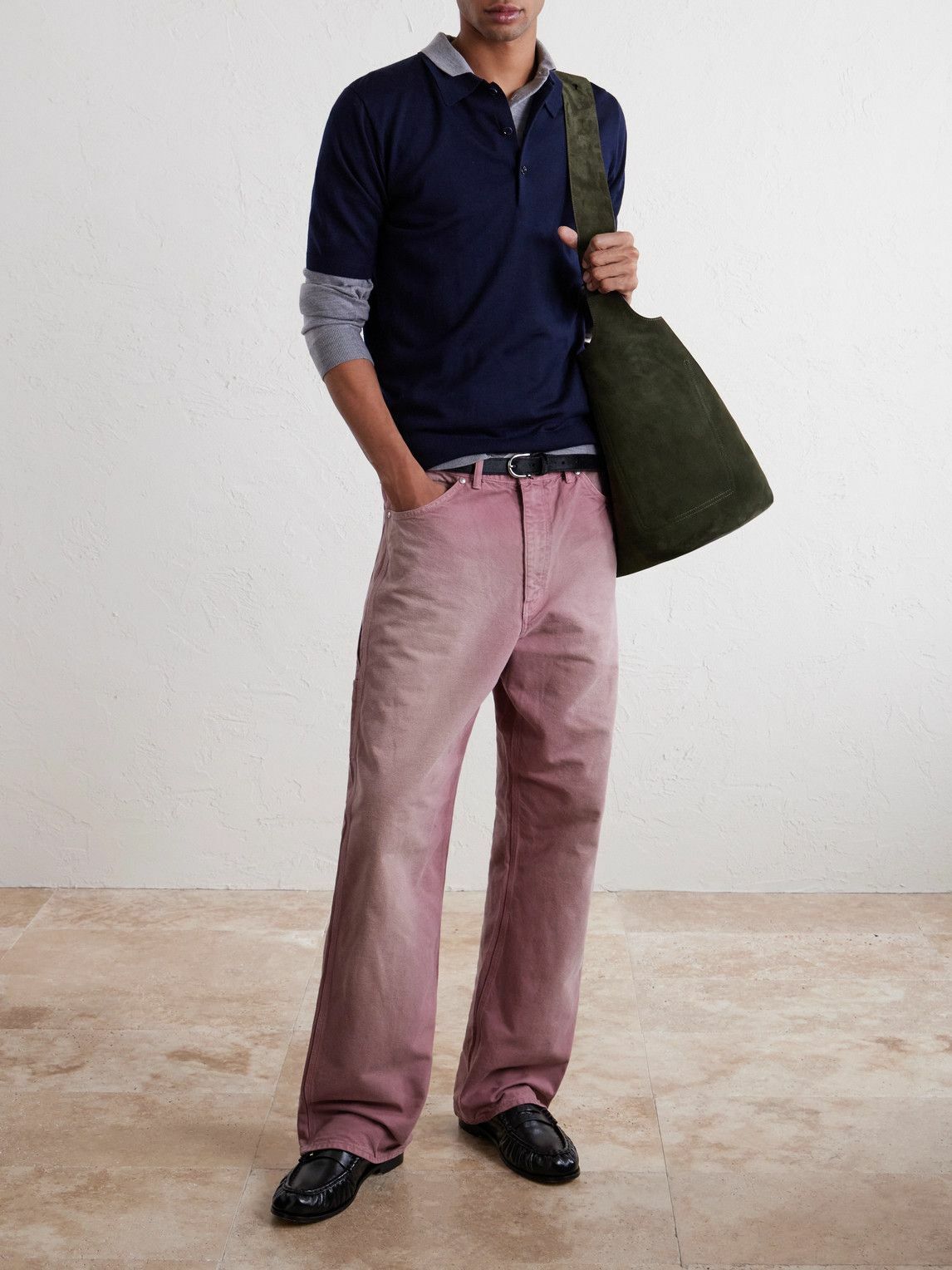Auralee - Straight-Leg Cotton Trousers - Red