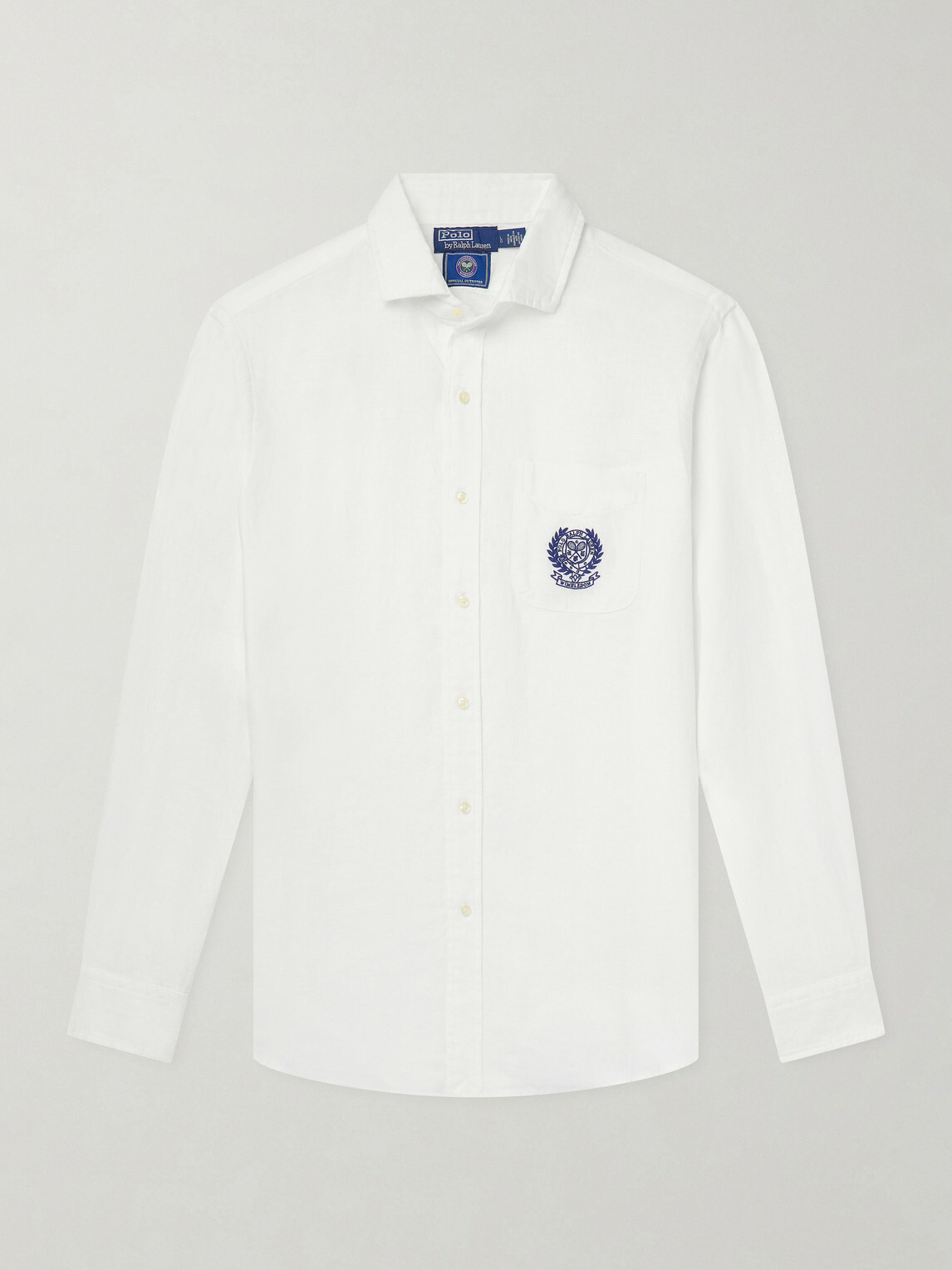 Polo Ralph Lauren - Wimbledon Logo-Embroidered Linen Shirt - White