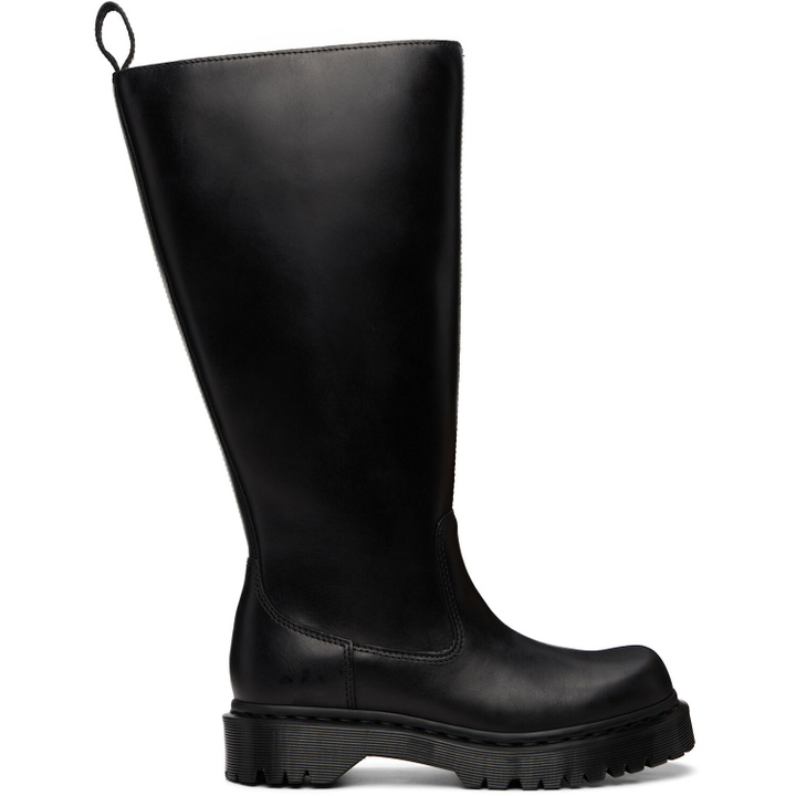 Photo: Dr. Martens Black Rejena Hi Old Harness Leather Tall Boots